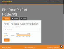 Tablet Screenshot of hosteldunia.com